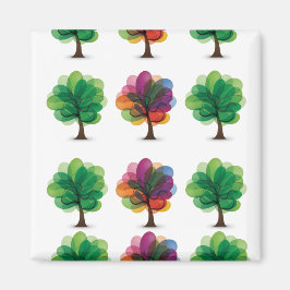 Imã Árvores abstrato florescentes