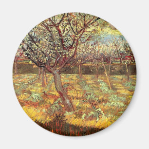 Imã Árvores de Damasco em Flor, Vincent van Gogh. Vin