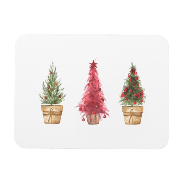 Ímã Árvores de Natal (Horizontal)