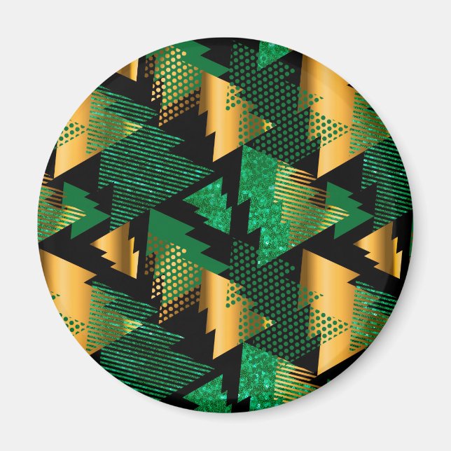 Imã árvores de natal de ouro negro (Frente)