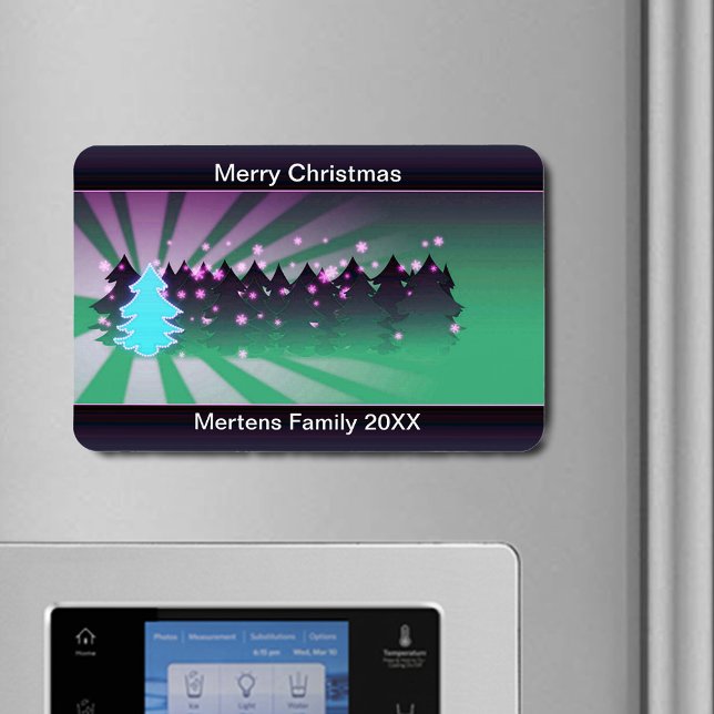 Ímã Árvores de Natal Flexíveis em Férias Verdes (Christmas Trees Shades of Green Holiday Flexible Magnet)