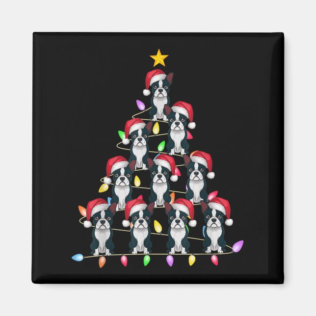 Imã Árvores de Natal Luzes Homens Mulheres Papais noei (Frente)