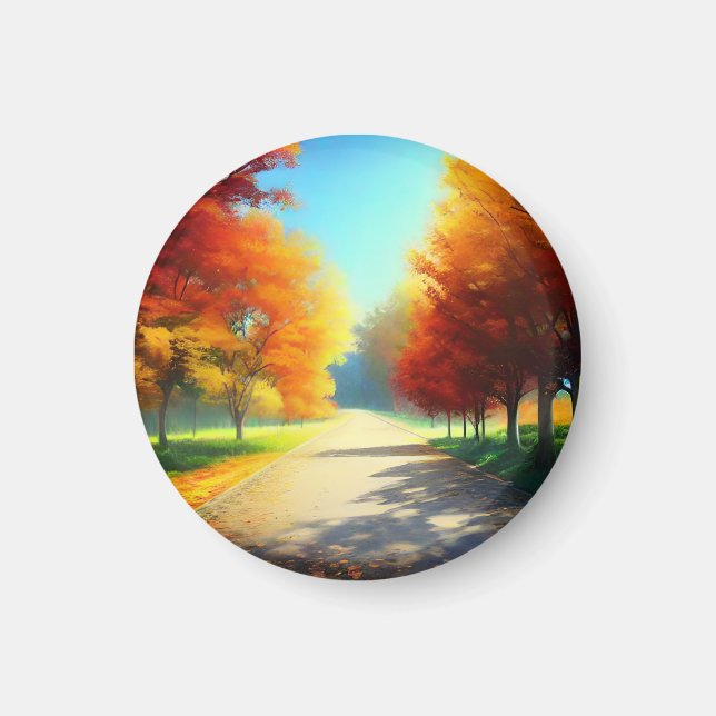 Imã Árvores do outono na Floresta (Frente)