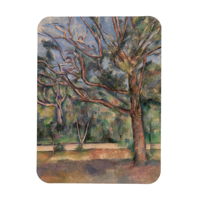 Ímã Árvores e Estrada, Paisagem Pós-Impressionista (Vertical)