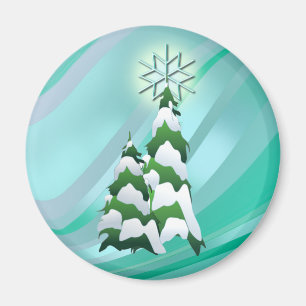 Imã ÁRVORES & ESTRELA de NATAL por SHARON SHARPE