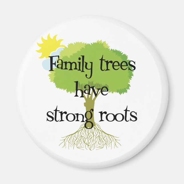 Imã Árvores Familiares Têm Raízes Fortes (Frente)