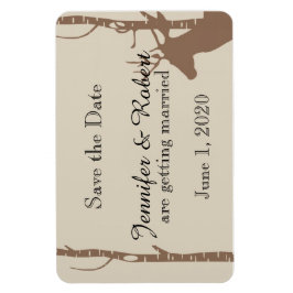 Ímã Árvores Rústicas e Casamento de Veado Salvem a Dat