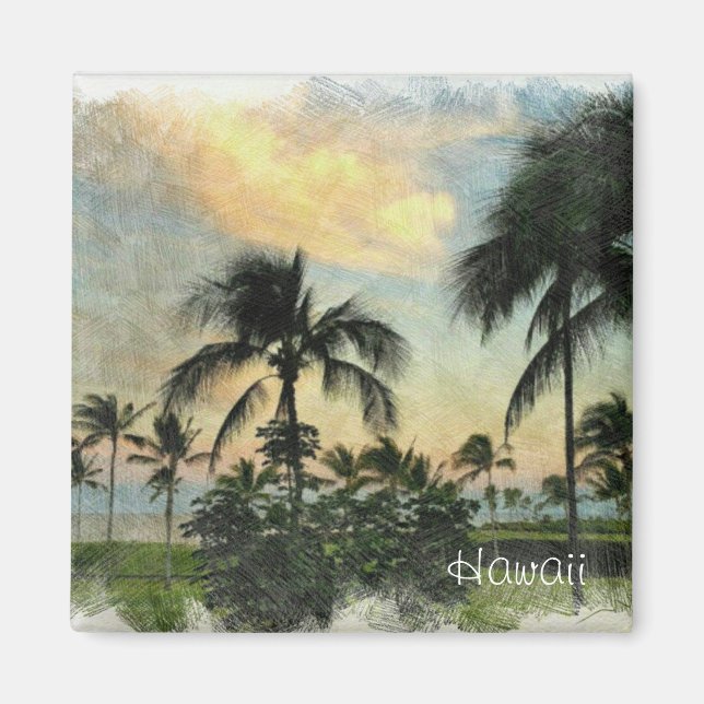 Imã Árvores solares e tropicais (Frente)