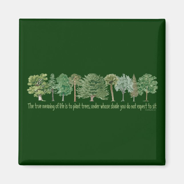 Imã Árvores Vegetais - Tree Lover, Hugger (Frente)