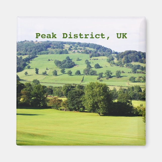 Imã Árvores verdes em colinas (Frente)