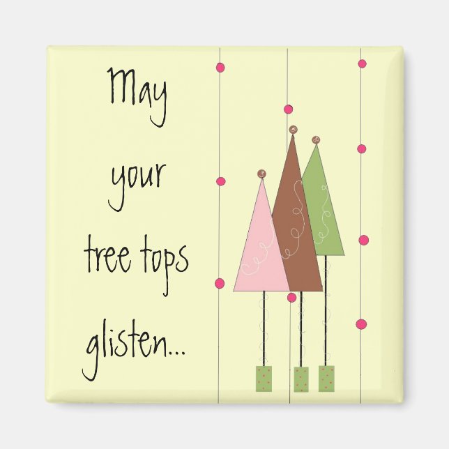 Imã Árvores Whimsical bonito (Frente)