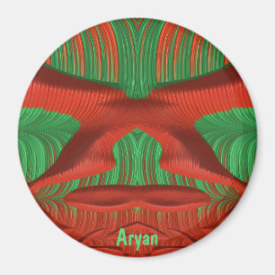 Imã ARYAN ~ Sombras Verdes, Fractais de Natal Vermelho
