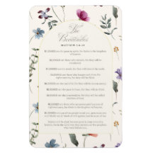 As Bem-Aventuranças Mateus 5:3–12 Escritura Floral