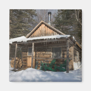 Imã As cabanas no pequeno Lyford Pond da AMC