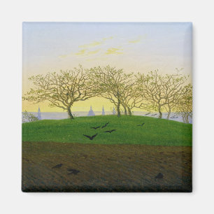 Imã As colinas e os campos Ploughed aproximam Dresden