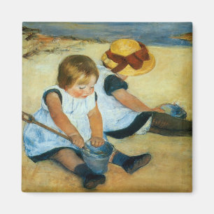 Imã As crianças de Mary Cassatt na praia (1884)