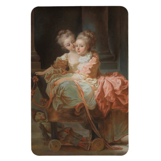 Ímã As Duas Irmãs - Jean-Honoré Fragonard (Vertical)