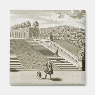 Imã As etapas ao terraço do jardim, palácio do