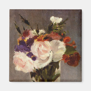 Imã As flores em um vaso de cristal - ímã de Manet