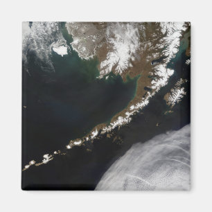 Imã As ilhas Aleutian e a península do Alasca