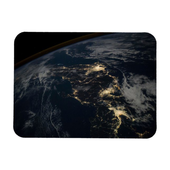 Ímã As Luzes Da Cidade Do Japão À Noite. (Horizontal)