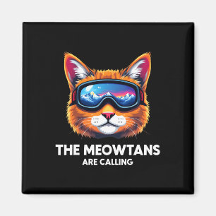 Imã As Meias Chamam Cat Lover Mountain Skier
