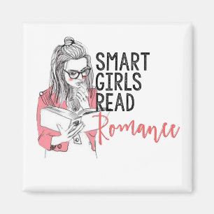 Imã As meninas espertas leram o ímã quadrado romance