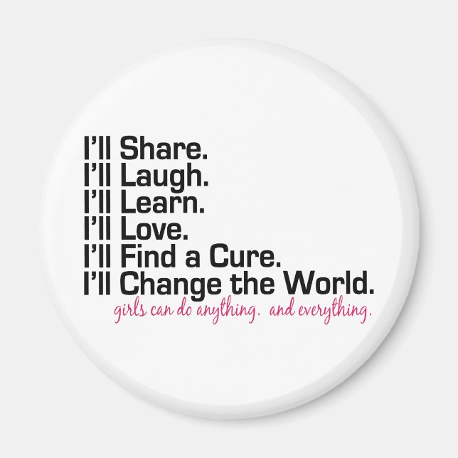 Imã as meninas podem fazer qualquer coisa (poder femin (Frente)