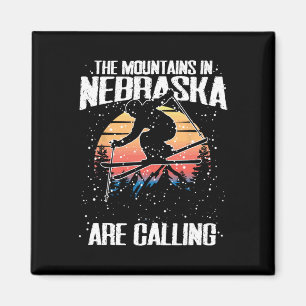 Imã As Montanhas De Nebraska Estão Chamando De Esqui E