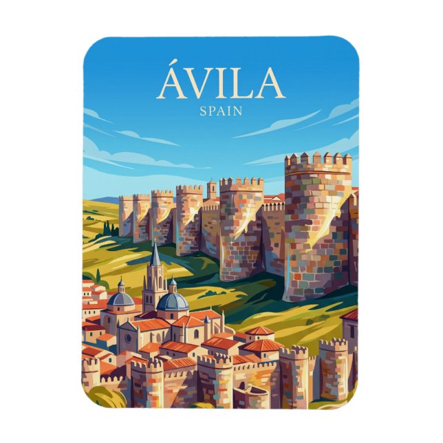 Ímã As muralhas de Ávila Espanha (Vertical)