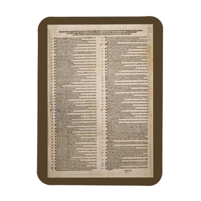 Ímã As Noventa e cinco teses (Martin Luther) (Vertical)