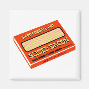 Imã As pessoas felizes comem o bacon