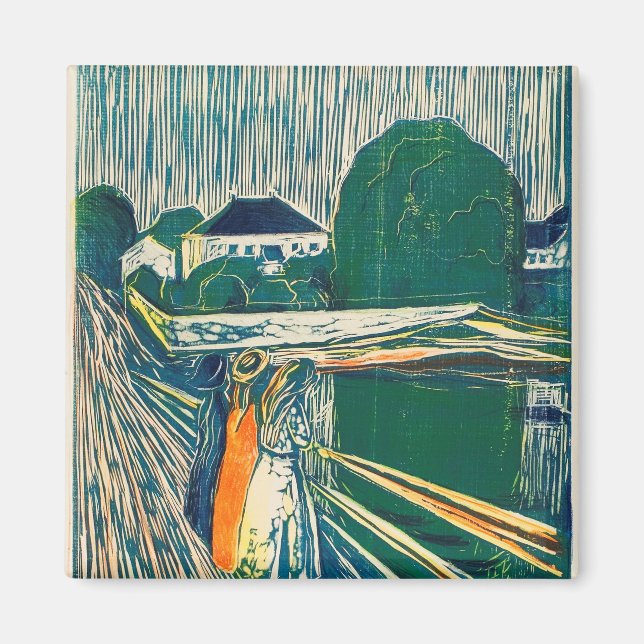 Imã As Raparigas Na Ponte 1918, Por Edvard Munch (Frente)