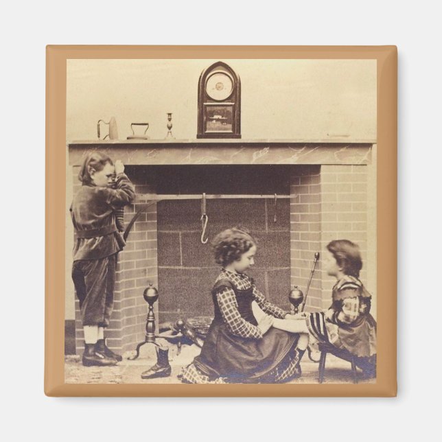 Imã As reservas foram penduradas pela chaminé com cuid (Frente)