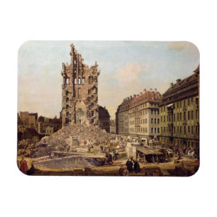 Ímã As ruínas do Kreuzkirche velho, Dresden