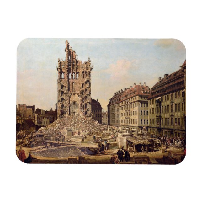 Ímã As ruínas do velho Kreuzkirche, Dresden (Horizontal)