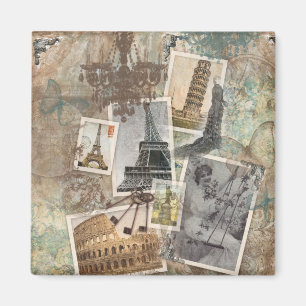 Imã As viagens vintage Europa fotografam Paris