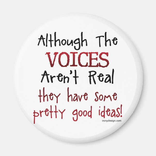 Imã As vozes não são muito engraçadas dizendo (Frente)