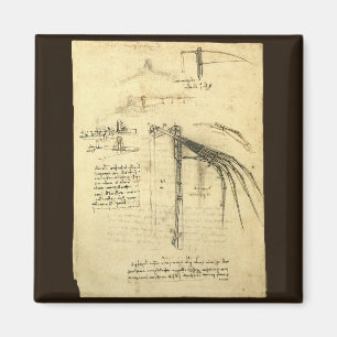 Imã Asa de Leonardo da Vinci no esboço da máquina voad
