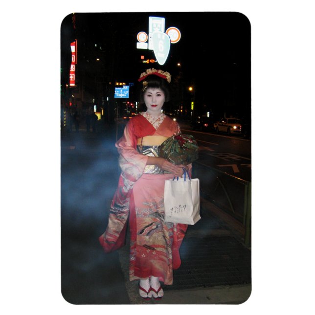 Ímã Asakusa Geisha Neo Tokyo (Vertical)