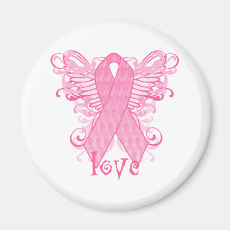 Imã Asas de Amor com Fita Rosa