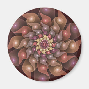 Imã Asas Espirais, Arte Fractal Colorida Moderna Abstr