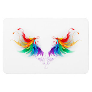 Ímã Asas Fluffy Rainbow