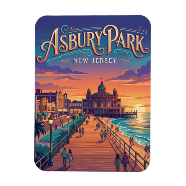 Ímã Asbury Park Nova Jérsei (Vertical)