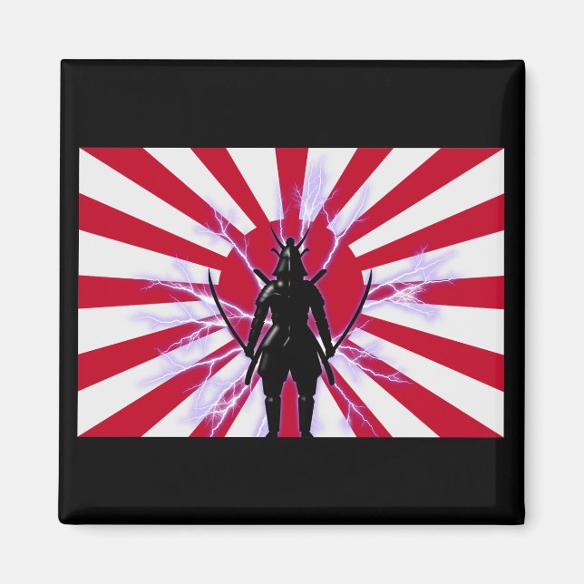 Imã Ascensão e Sinalizador Japonês Sun Samurai Warrior (Frente)