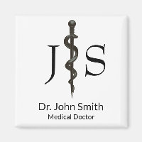 Asclépio Médico Simples Profissional Preto Branco