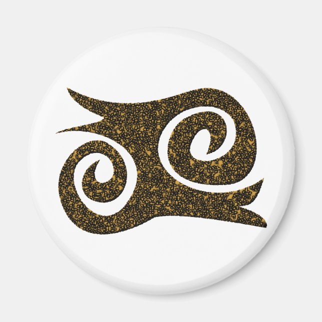 Imã Ashanti símbolo coragem Adinkra (Frente)