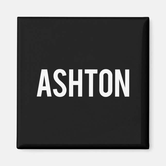 Imã Ashton - Camiseta de Presente de Fã de Nome Divert (Frente)