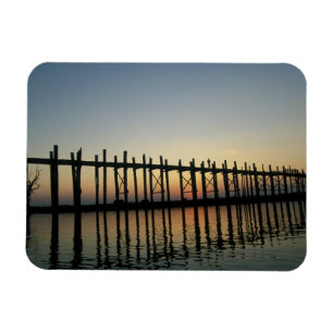 Ímã Ásia, Birmânia (Mianmar) Silhueta da Ponte de U Bi
