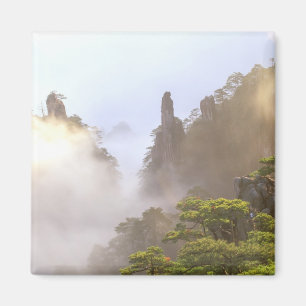 Imã Ásia, China, Huanshan. O Monte Amarelo em